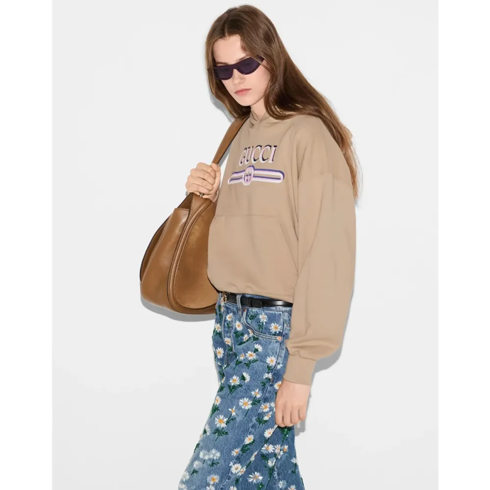 DAMES Gucci Interlocking G Web Print Sweater