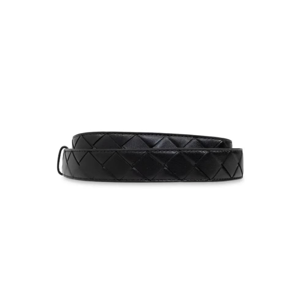 DAMES Bottega Veneta Riemen^Intrecciato Leren Riem