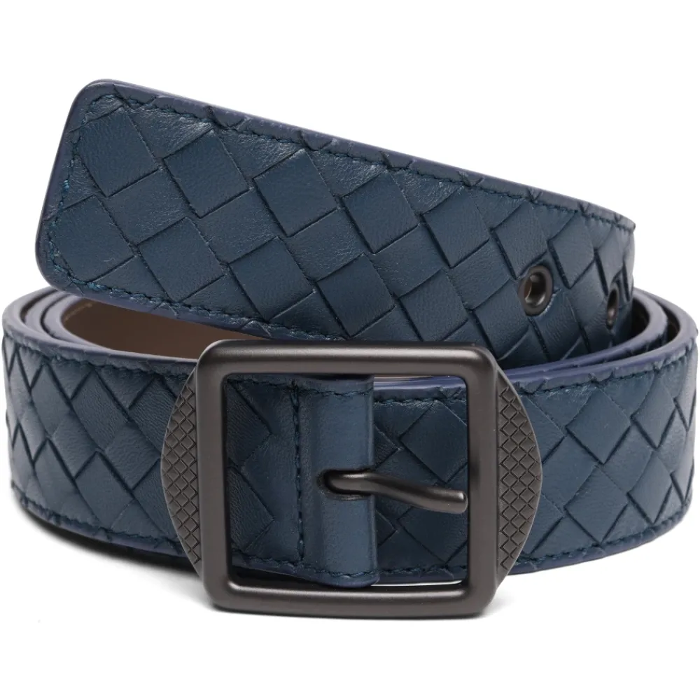 Heren Bottega Veneta Intrecciato leren riem