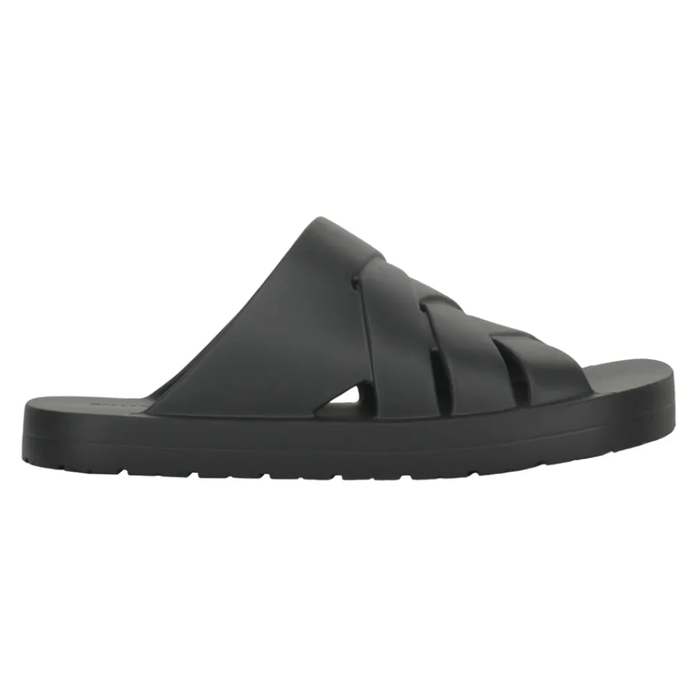 Heren Bottega Veneta Intrecciato Rubber Slides