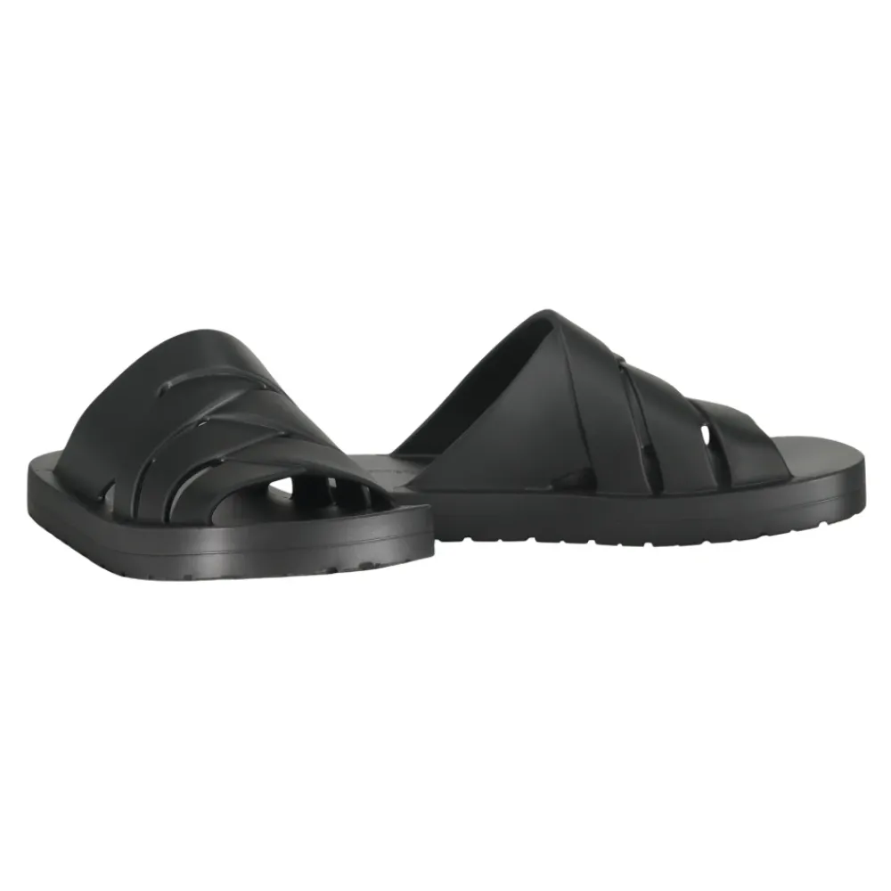 Heren Bottega Veneta Intrecciato Rubber Slides
