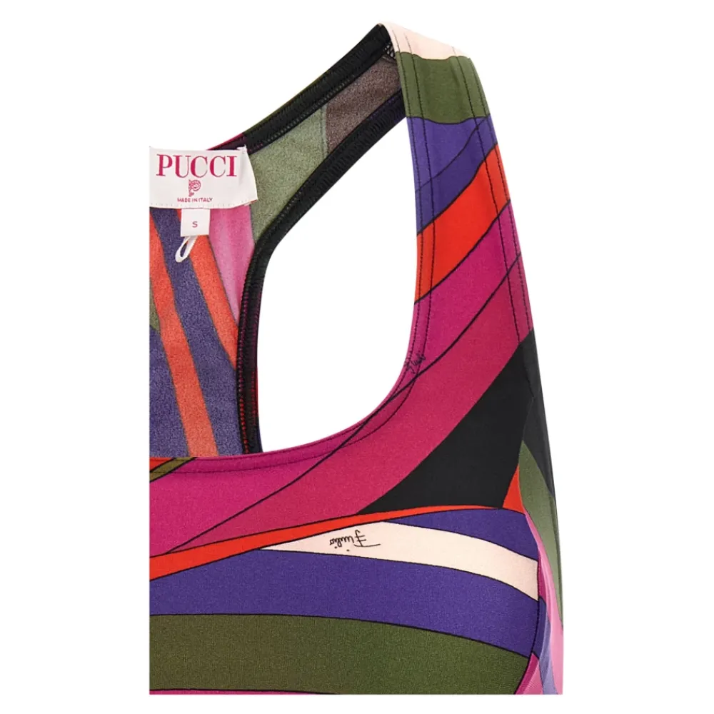 Pucci Sport Bh'S & Ondergoed|Sportshirts^Iride Print Top
