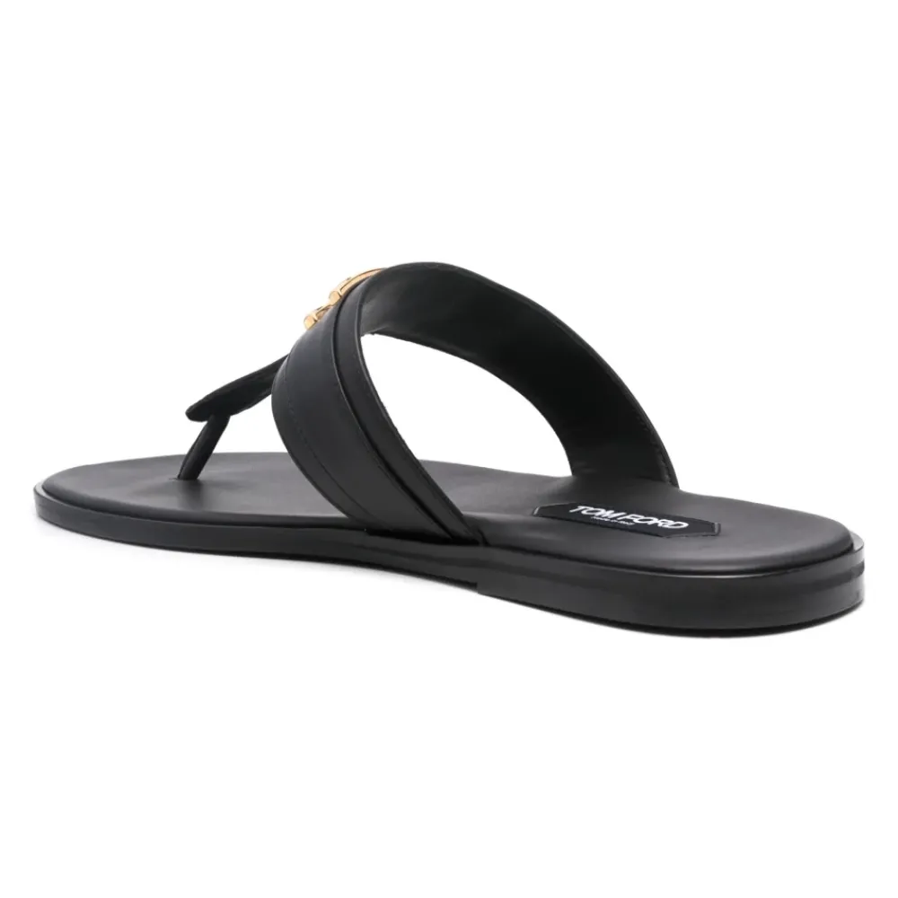 Heren Tom Ford Italiaanse leren sandalen