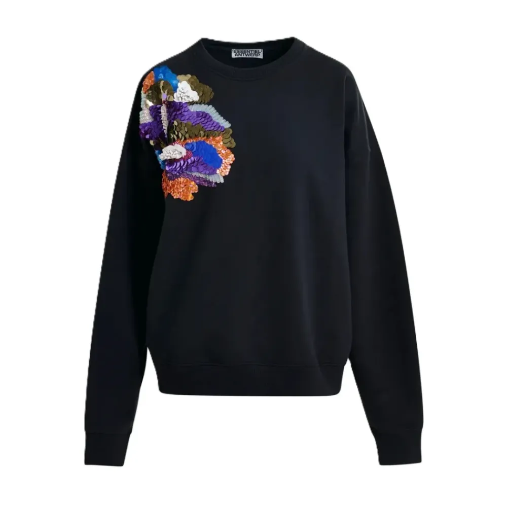 DAMES Essentiel Antwerp Ivening Geborduurde Sweatshirt
