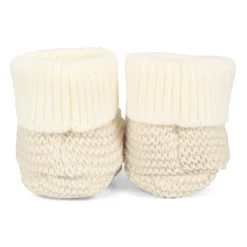 Little Bear Ivoor Gebreide Baby Slofjes