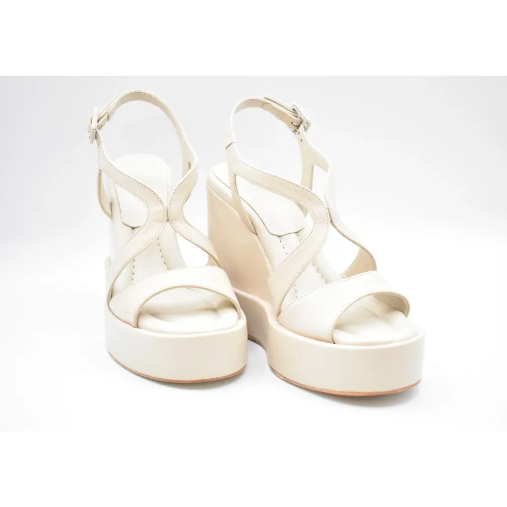 DAMES Paloma Barceló Ivoor Kant Platte Schoenen