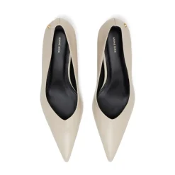 DAMES Anine Bing Ivoor Patent Kitten Heel Schoenen