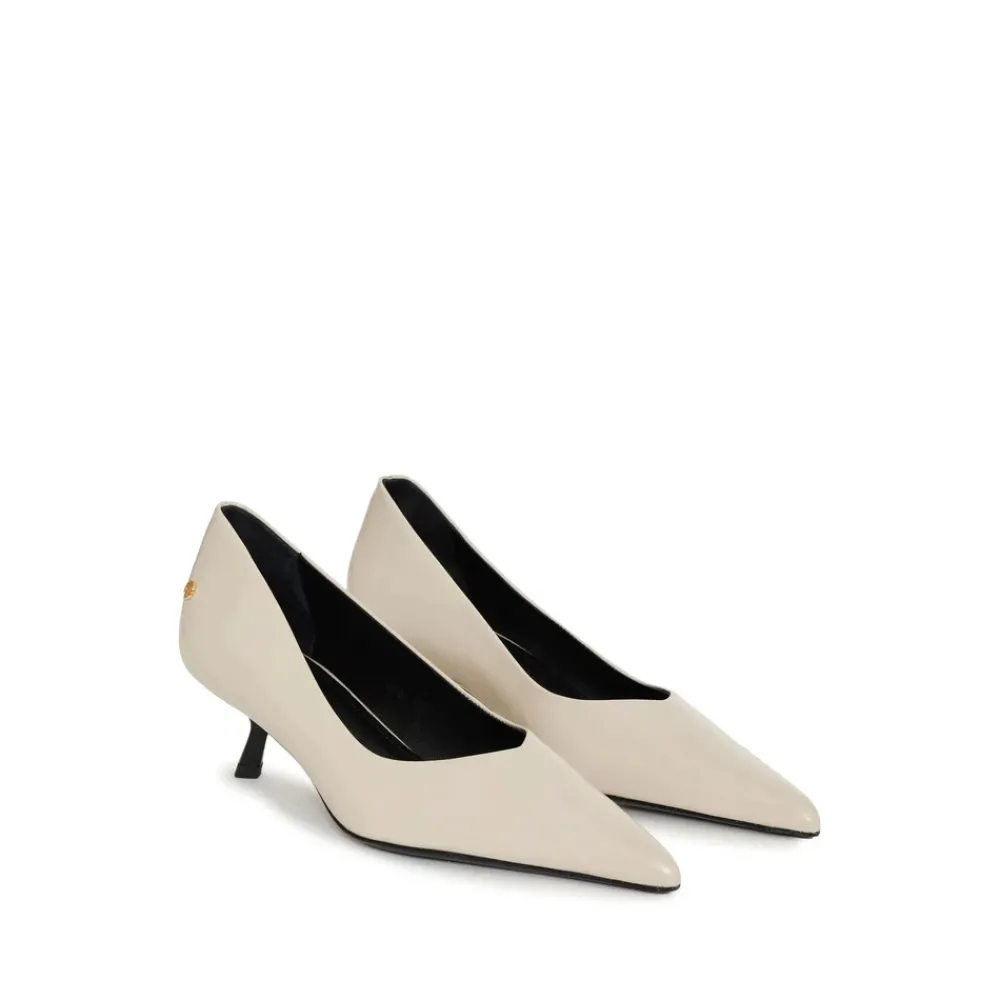 DAMES Anine Bing Ivoor Patent Kitten Heel Schoenen