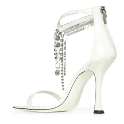 DAMES Jimmy Choo Sandalen^Ivoor sandalen met kristallen