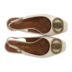 DAMES Kurt Geiger Pumps^Ivory Patent Leather Slingback Pumps