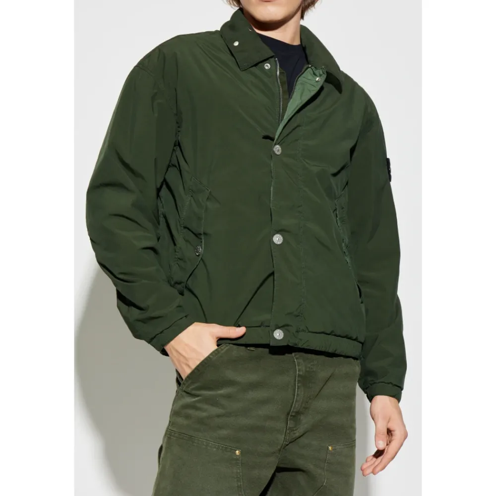 Heren Stone Island Jassen^Jacket met logopatch