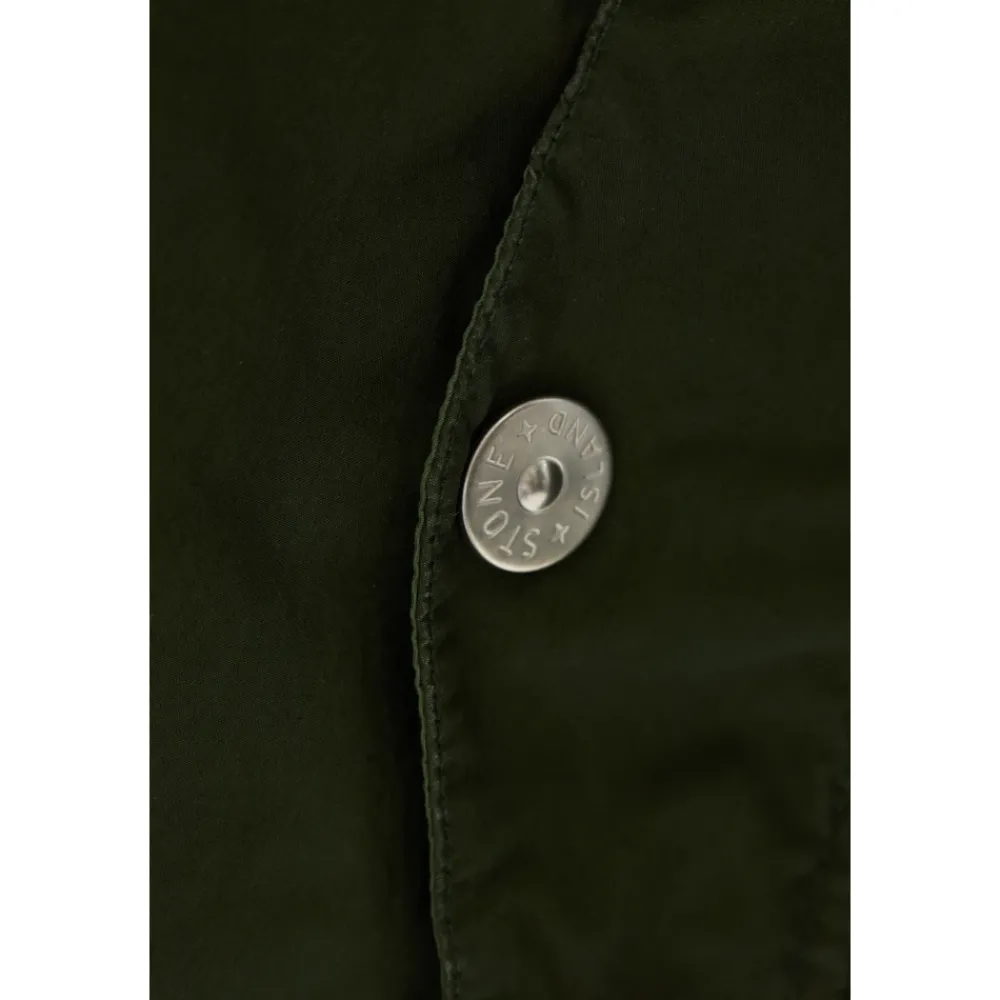 Heren Stone Island Jassen^Jacket met logopatch