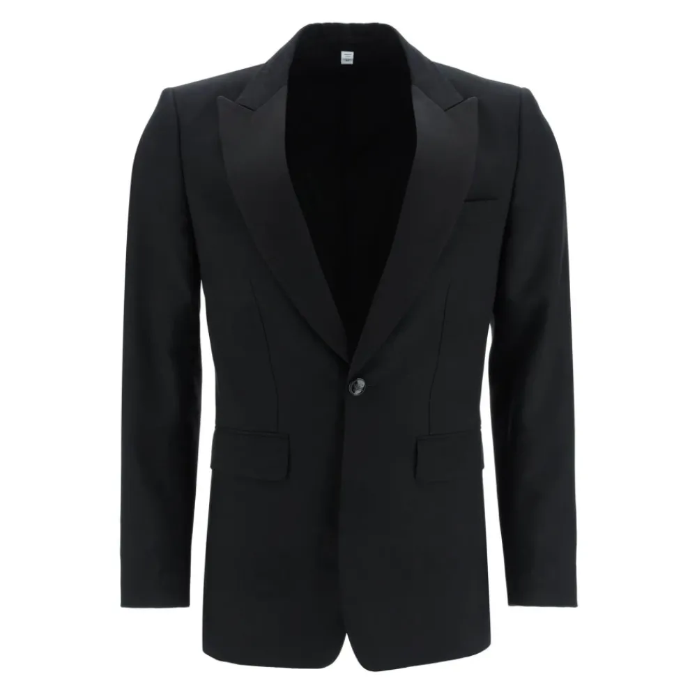 Heren Burberry Kostuums^Jacquard Details Smokingjasje