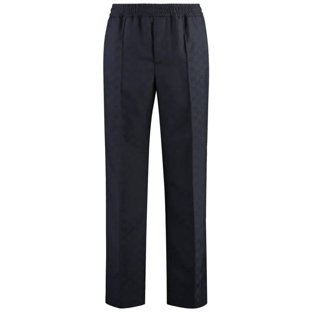 Heren Gucci Jacquard Motif Trousers