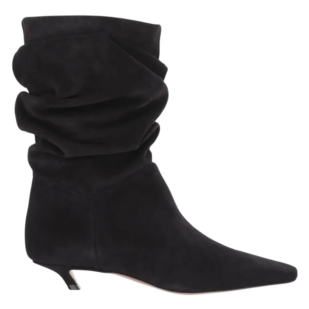 DAMES Amina Muaddi Enkellaarsjes|Laarzen^Jamie Boots van suèdeleer