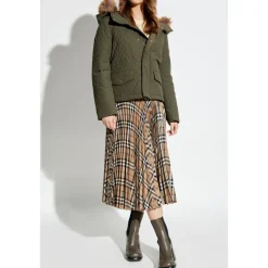 DAMES Burberry Jas met Afneembare Kraag