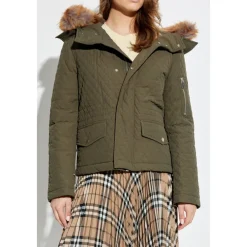 DAMES Burberry Jas met Afneembare Kraag