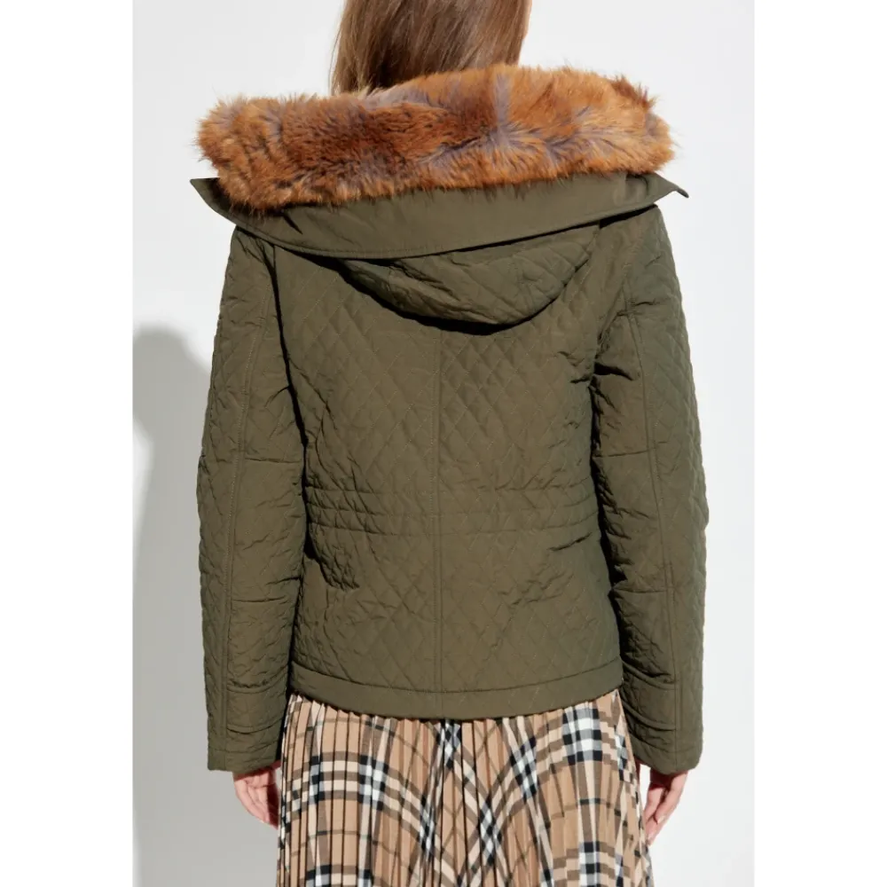 DAMES Burberry Jas met Afneembare Kraag