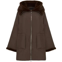 DAMES Cesare Gaspari Jas met capuchon en faux fur rand