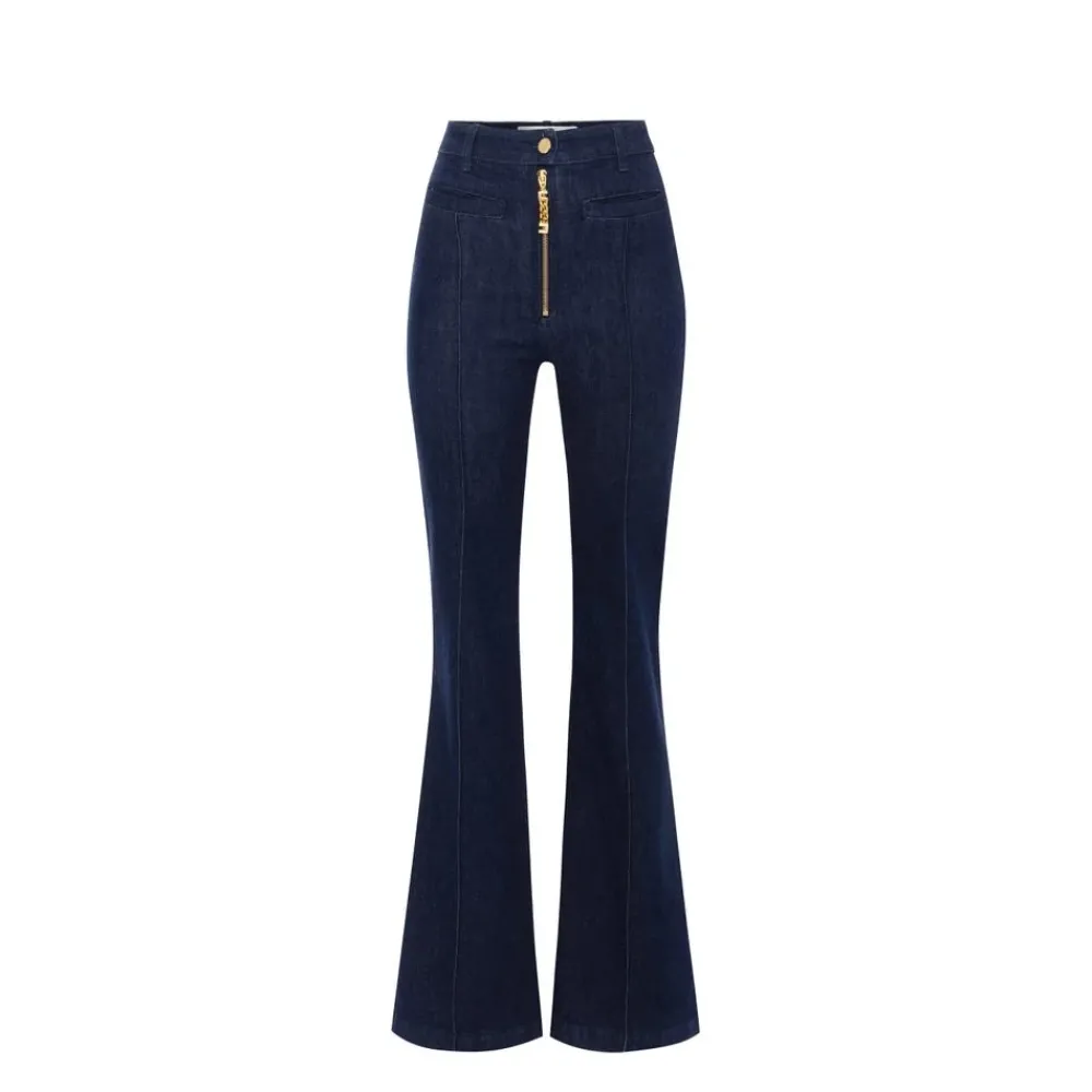 DAMES Elisabetta Franchi Jeans met juwelen rits