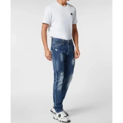 Heren Philipp Plein Jeans Straight Cut Lion Circus