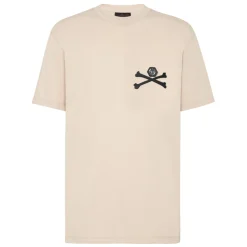 Heren Philipp Plein Jersey T-shirt Ronde Hals SS Skeleton