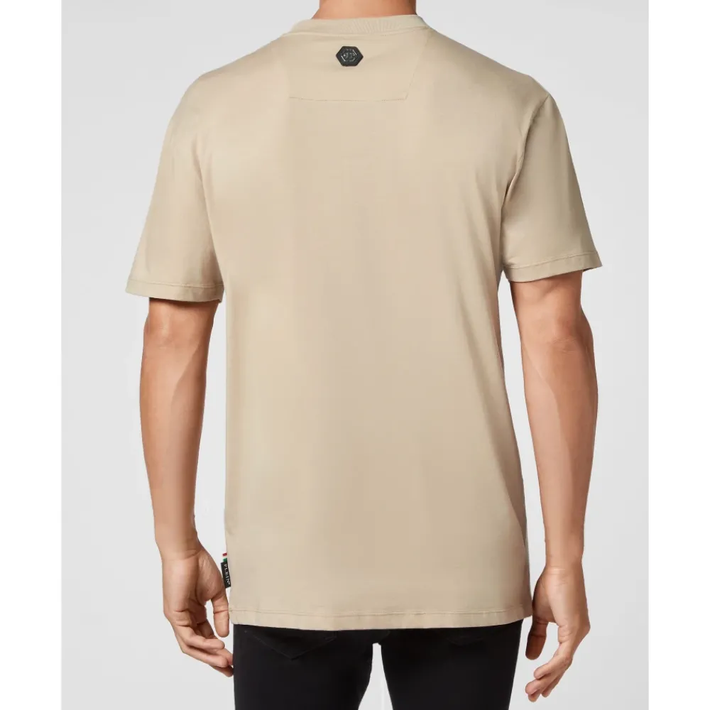 Heren Philipp Plein Jersey T-shirt Ronde Hals Skeleton