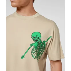 Heren Philipp Plein Jersey T-shirt Ronde Hals Skeleton