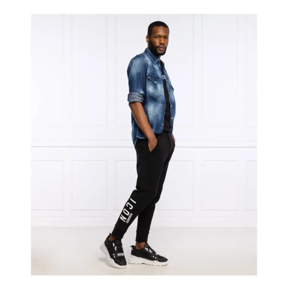Heren Dsquared2 Broeken^Joggers met zijlogo