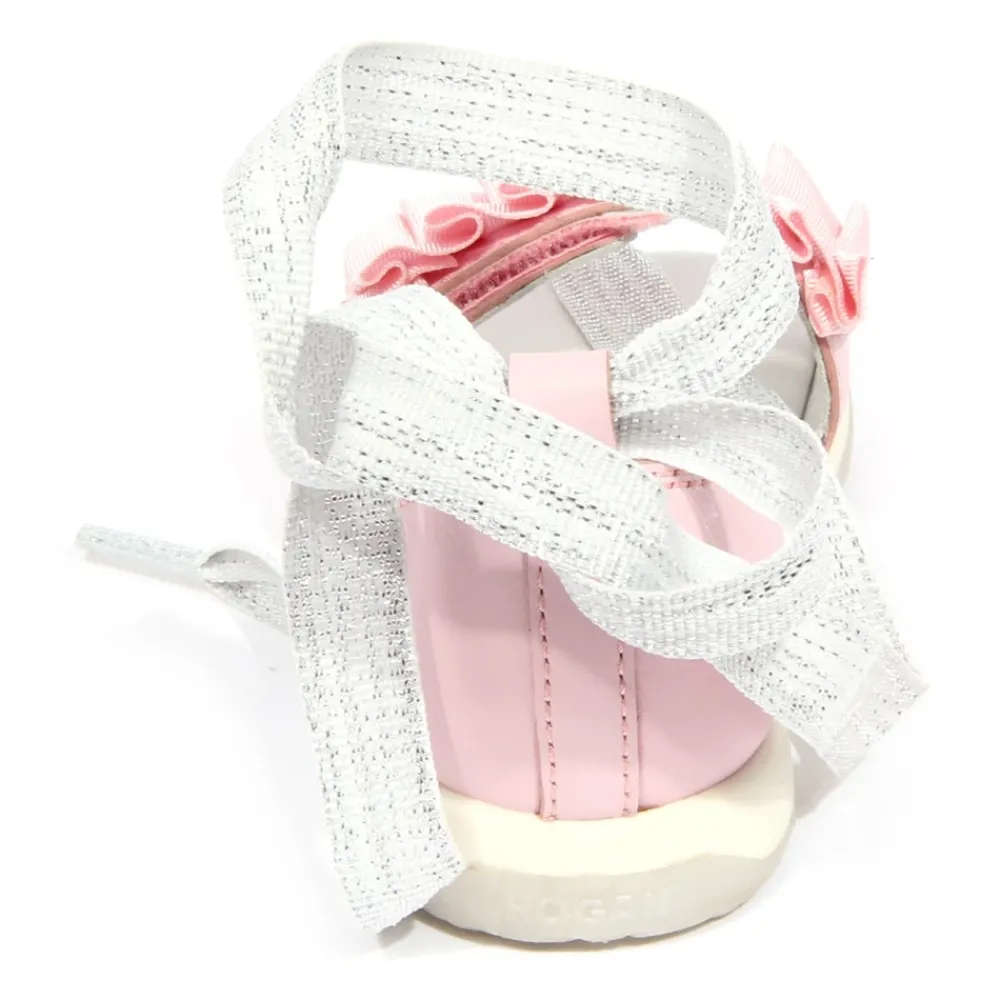 Hogan Junior leren sandalen met ruches