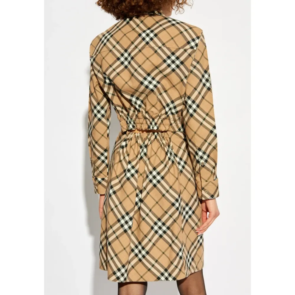DAMES Burberry Jurk met Ruitpatroon