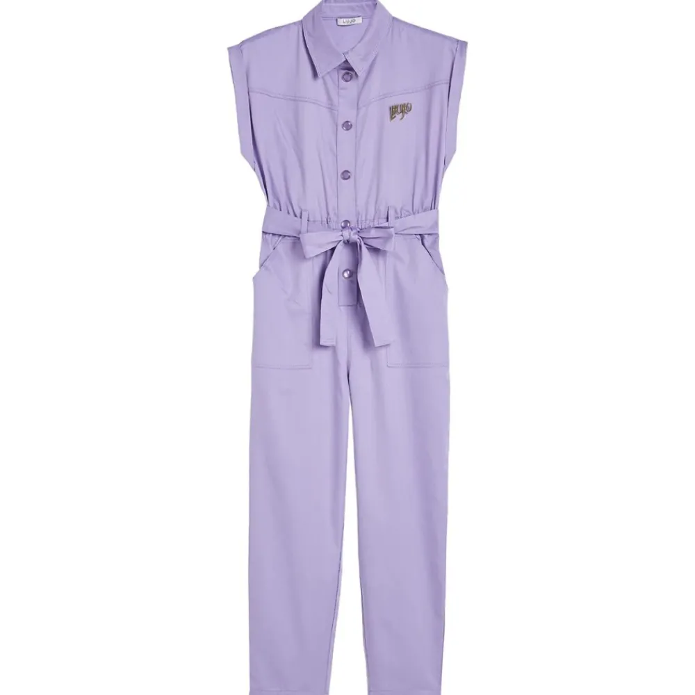 Liu Jo Jurk met shirtkraag, knoopsluiting en ton-sur-ton riem