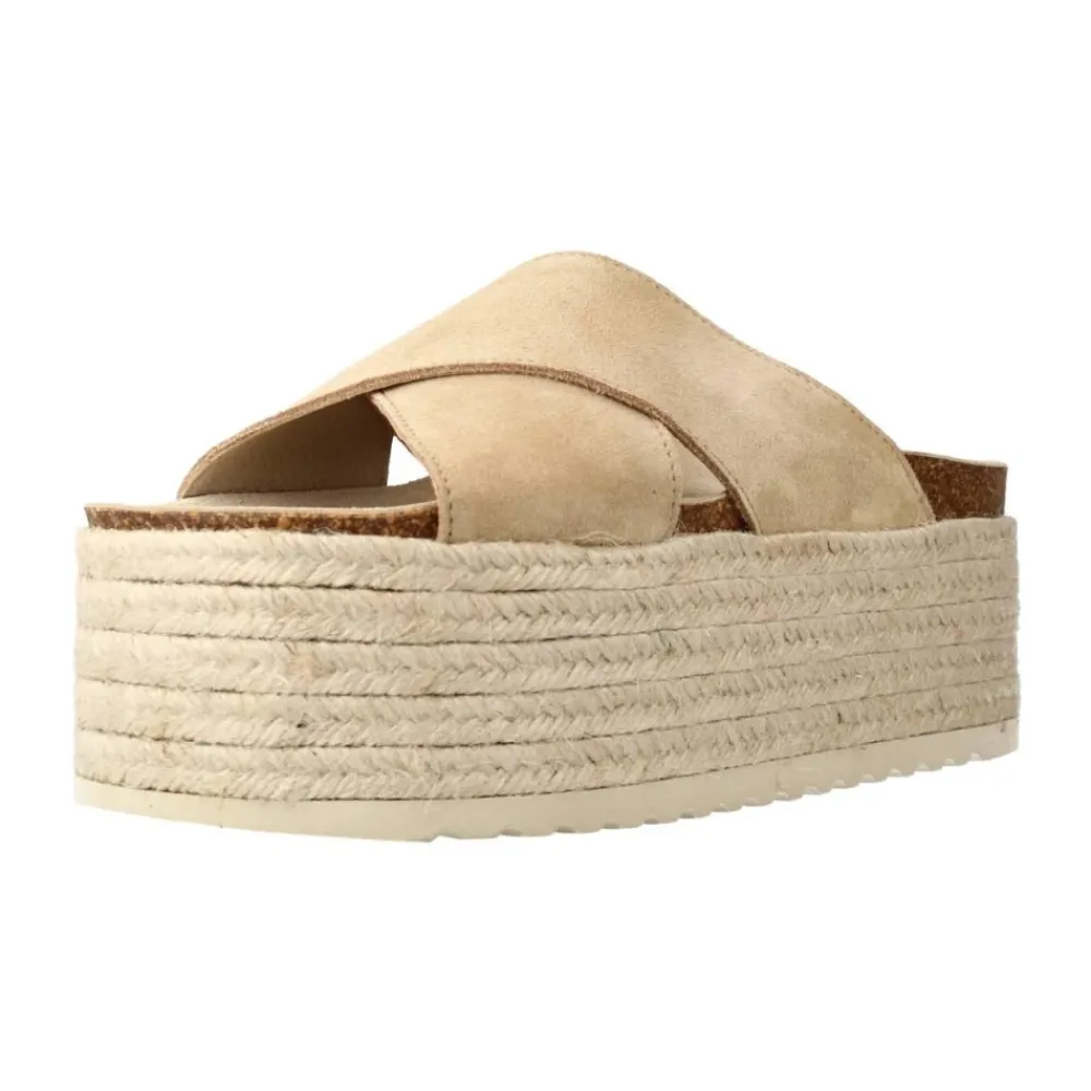 DAMES Yellow Jute Sleehak Sandaal