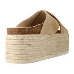 DAMES Yellow Jute Sleehak Sandaal