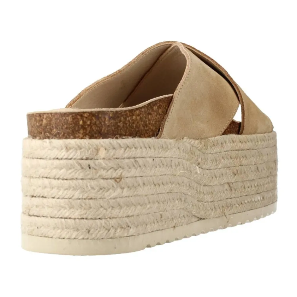 DAMES Yellow Jute Sleehak Sandaal