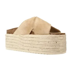 DAMES Yellow Jute Sleehak Sandaal