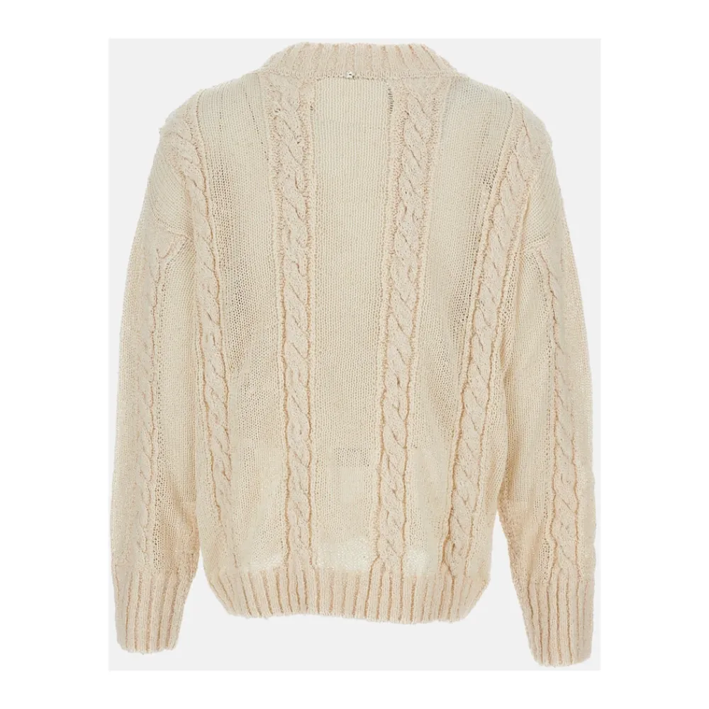 DAMES Lorena Antoniazzi Kabel Gebreide Trui met Ronde Hals