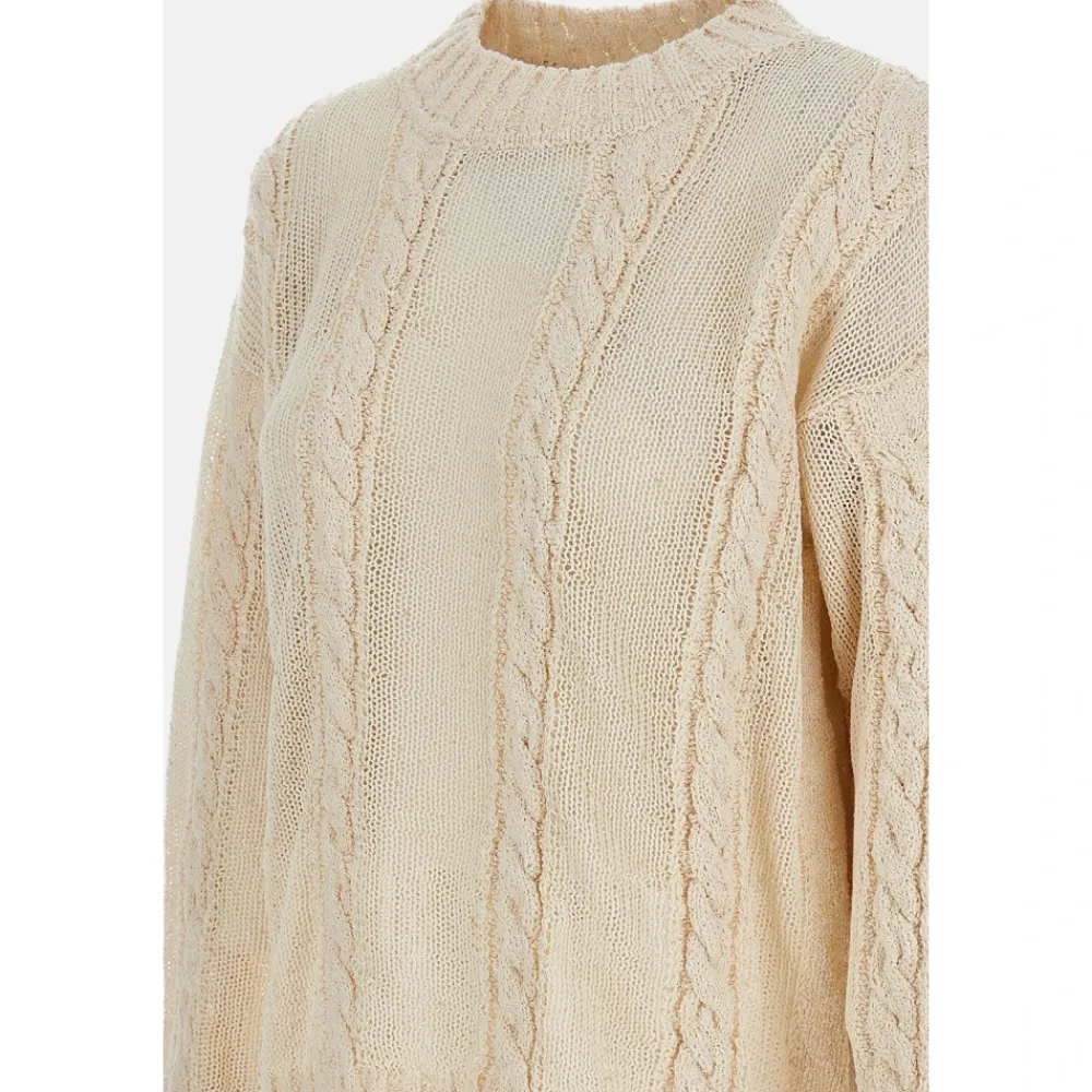 DAMES Lorena Antoniazzi Kabel Gebreide Trui met Ronde Hals