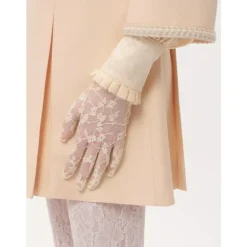 DAMES Valentino Garavani Kanten Handschoenen in Boter Goud