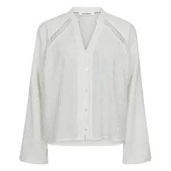 DAMES Co'Couture Blouses^Kanten V-Shirt Off White