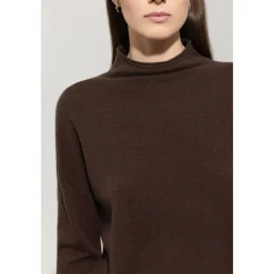 DAMES Luisa Cerano Truien & Vesten^Kasjmier Mix Trui met Opgerolde Kraag