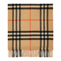 Heren Burberry Sjaals^Kasjmier Ruitpatroon Geribbeld Sjaal