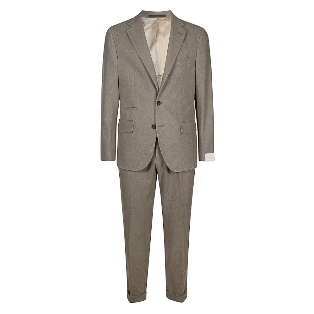 Heren Eleventy Kasjmierwol Slim Fit Pak