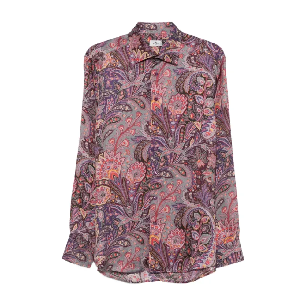 Heren Etro Katoenen overhemd met geplaatste print