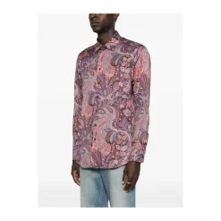 Heren Etro Katoenen overhemd met geplaatste print