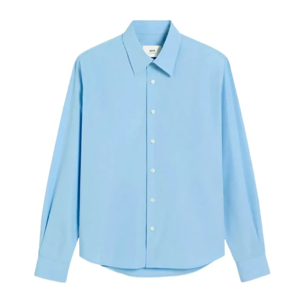 Heren Ami Paris Katoenen Shirt Lange Mouw