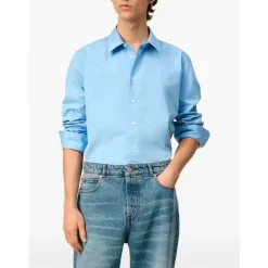 Heren Ami Paris Katoenen Shirt Lange Mouw