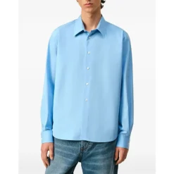 Heren Ami Paris Katoenen Shirt Lange Mouw