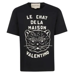 Heren Valentino Garavani Katoenen T-shirt met Le Chat De La Maison Print