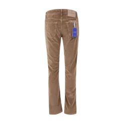 Heren Jacob Cohën Broeken^Khaki e Slim-Fit Denim Broek